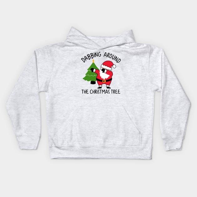 Dabbing Around The Christmas tree Kids Hoodie by Hobbybox